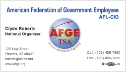AFGE Business Card Template 10