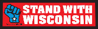 Stand With Wisconsin bumper sticker