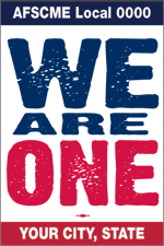 WE ARE ONE bumper sticker