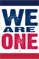 WE ARE ONE rally sign