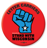 personalized Stand With Wisconsin button