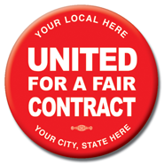 UNITED FOR A FAIR CONTRACT button