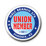 Union member button green